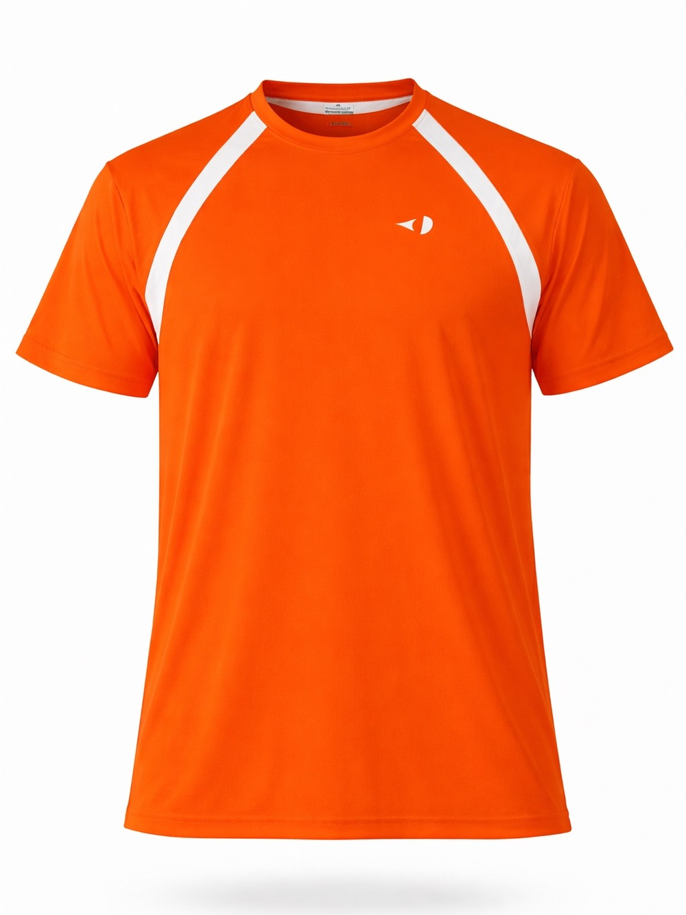 Men's Athletic Tee with White Accents - Bright Orange Grandslam size Large